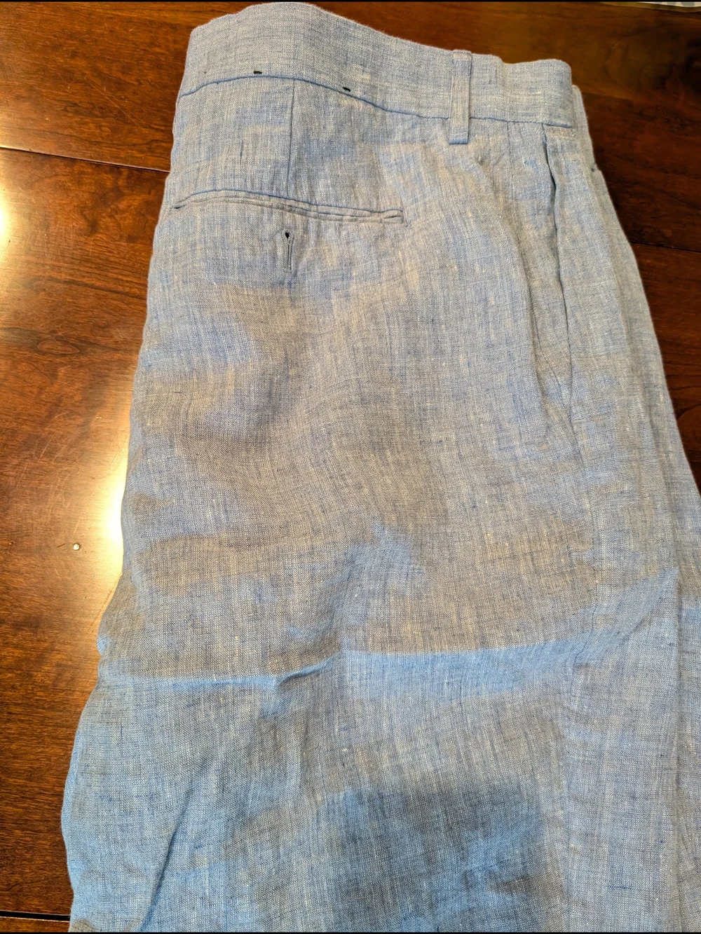 Banana Republic Light Blue Linen Blend Trousers